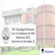PEC Chandigarh Releases List of Candidates for PhD Admission 2025; Interview on December 12
